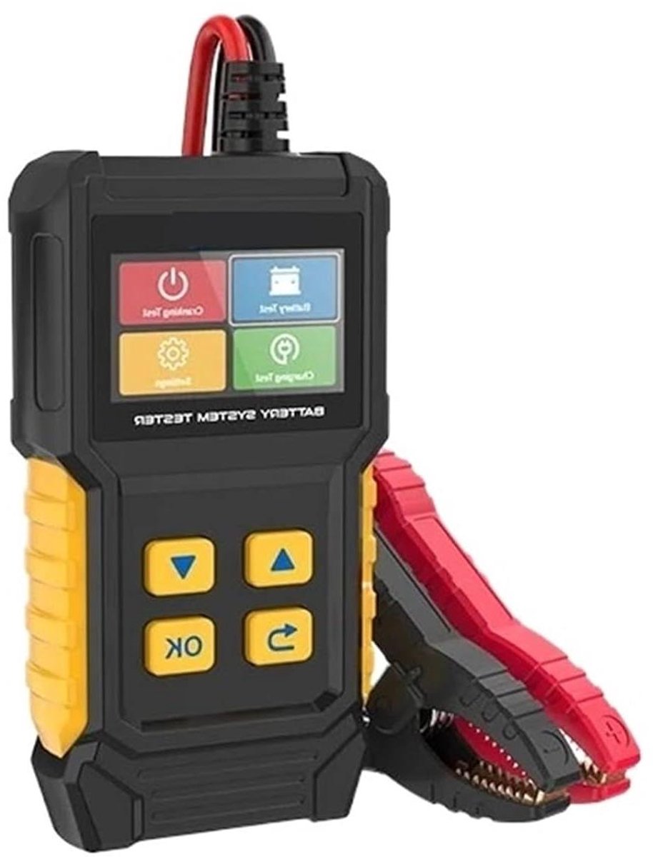 Accutester - Accu-analyzer - Auto Accu Testen - Brede Toepasbaarheid - 8-29V - Zwart