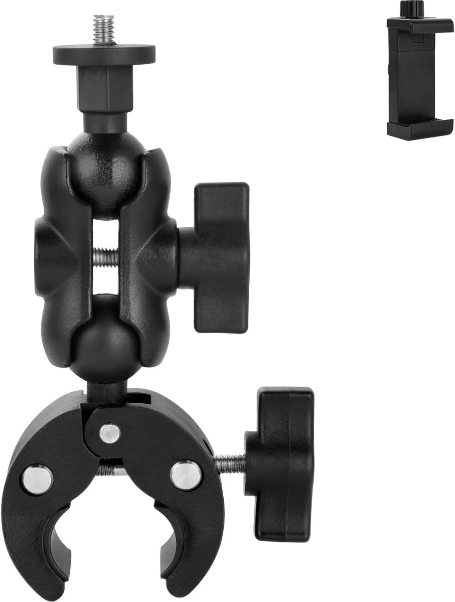 Actiecamerahouder voor motorfiets met 1/4 inch schroef, aluminium