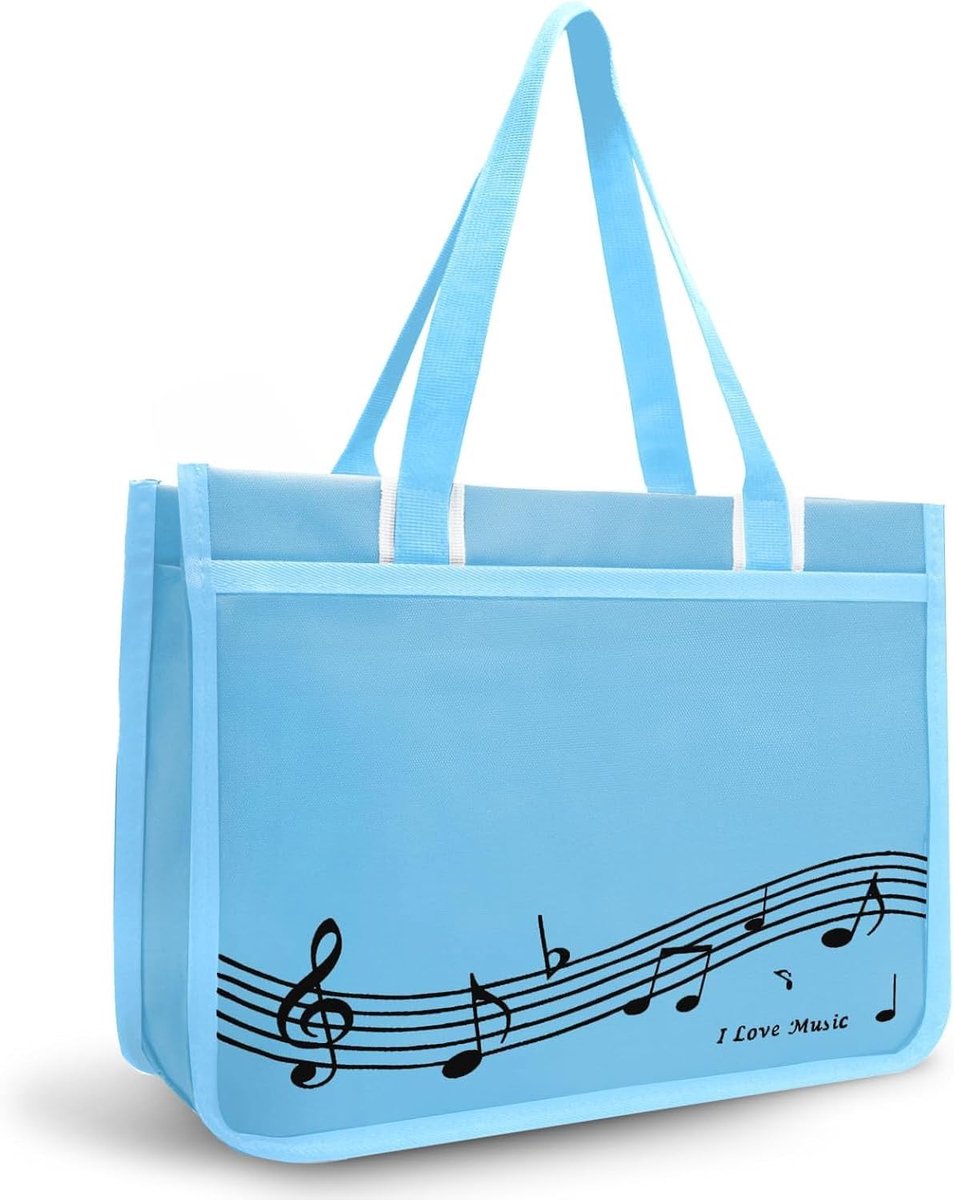 Piano Key Music Note Handtas Muziek Thema Tote Tas Muziek Schoudertas