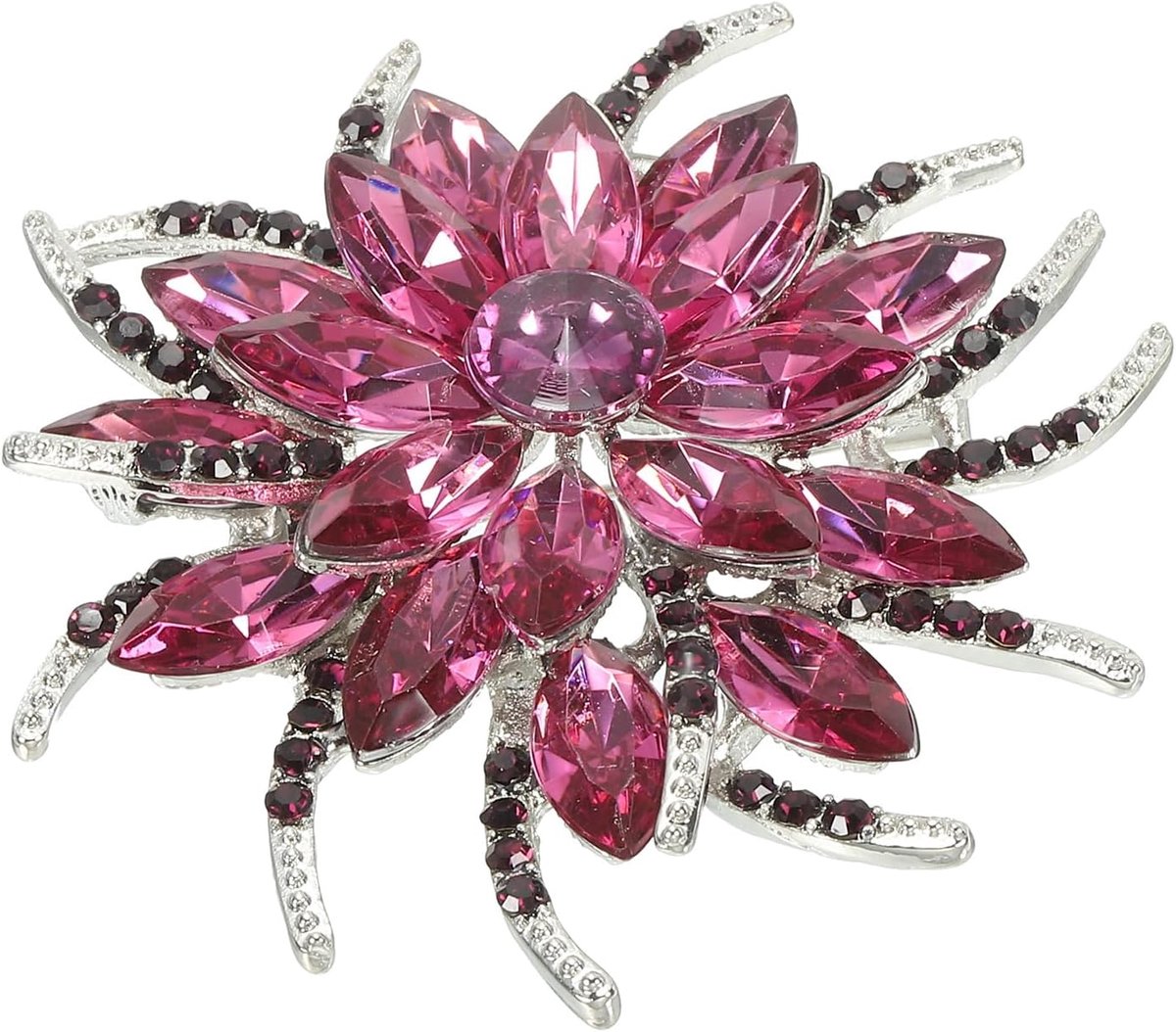 Strass bloem broche Pin, Vintage Crystal Flower Revers Pin