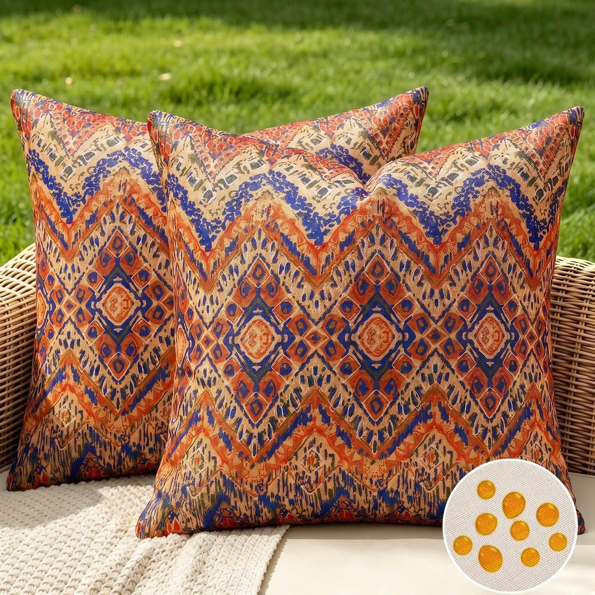 Cushion Cover 40 x 40 cm - Boho Polyester - Weerbestendig - Perfect voor tuin of balkon - SnelShoppen