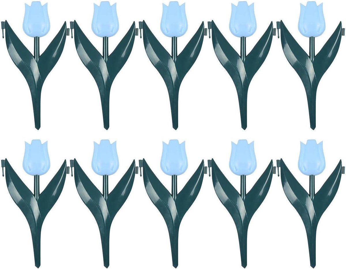 Bloembedrand Tuin - Landschapsrand Bloemenvorm - Tuin Organiseren - Flexibele T-vormige blokken - 15 x 29 cm - Blauw