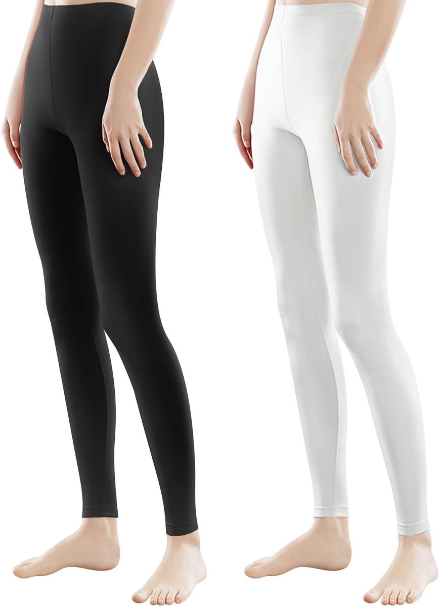 4108Va Lange dameslegging, kleurrijk, met hoge taille, slimfit