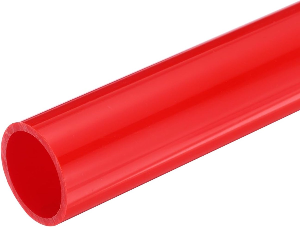 Harde buis van pvc, ronde buis, 27,2 mm, Id 32 mm, Od 20 cm, rode