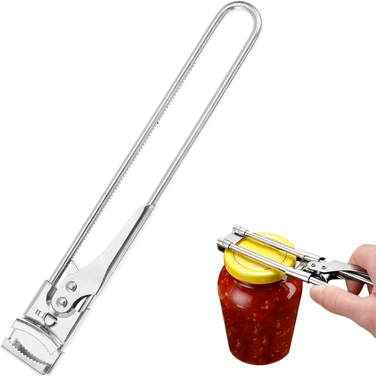 Opener, Verstelbare Blikopener, Dekselopener voor Schroefglazen, voor