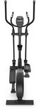 Volledig zwarte VirtuFit crosstrainer met display en handvatten, gezien vanaf de voorkant.