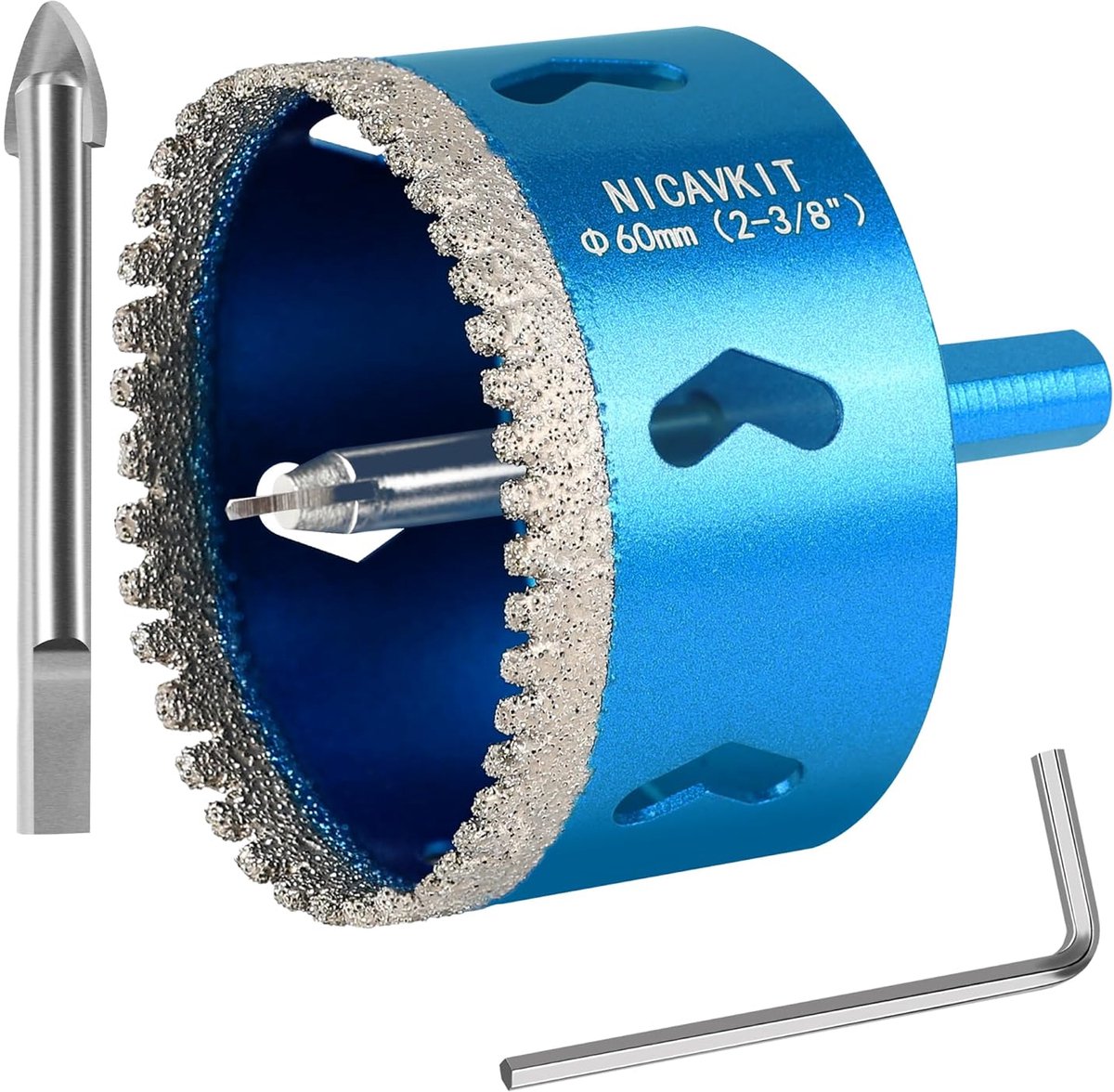 Diamantboor 70mm - Serrated hard gesoldeerd - Voor porselein, keramiek en glas - Hoogwaardige duurzaamheid - ShopVlot