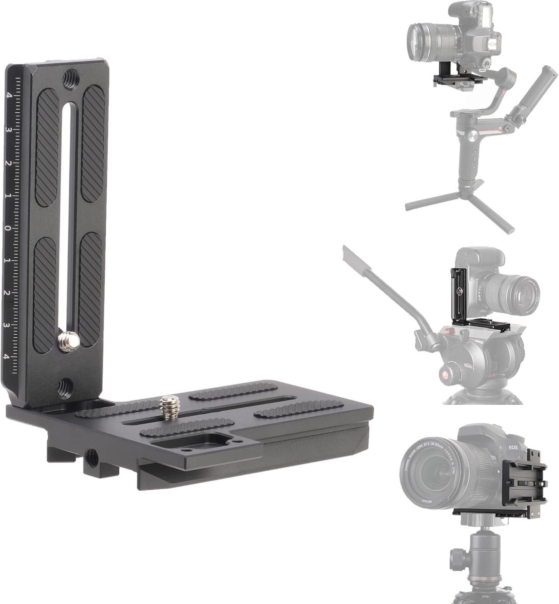 Verticale camera snelkoppelingsplaat L hoek voor Zhiyun Crane 2 3 LAB Weebill 2 3 Weebill-S Gimbal Stabilizer Compatibel met Manfrotto statief kogelkop