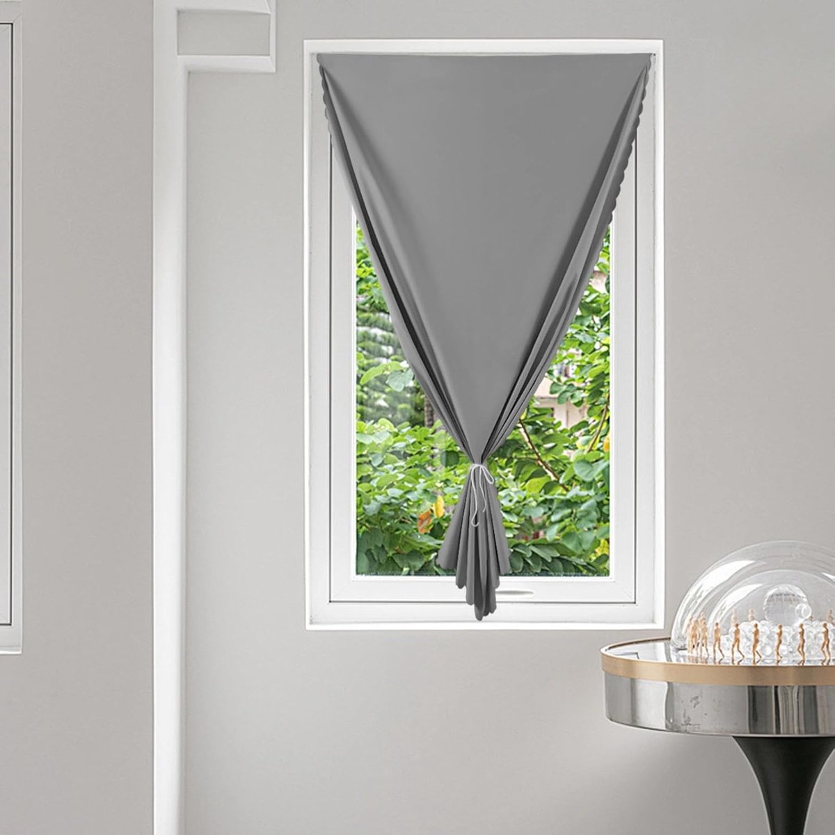 SnelShoppen - Zelfklevend Blackout Gordijn 0.7x1.5m Grijs - Lichtdichte Gordijnen voor Slaapkamer, Keuken en Balkon - Duurzaam Polyester