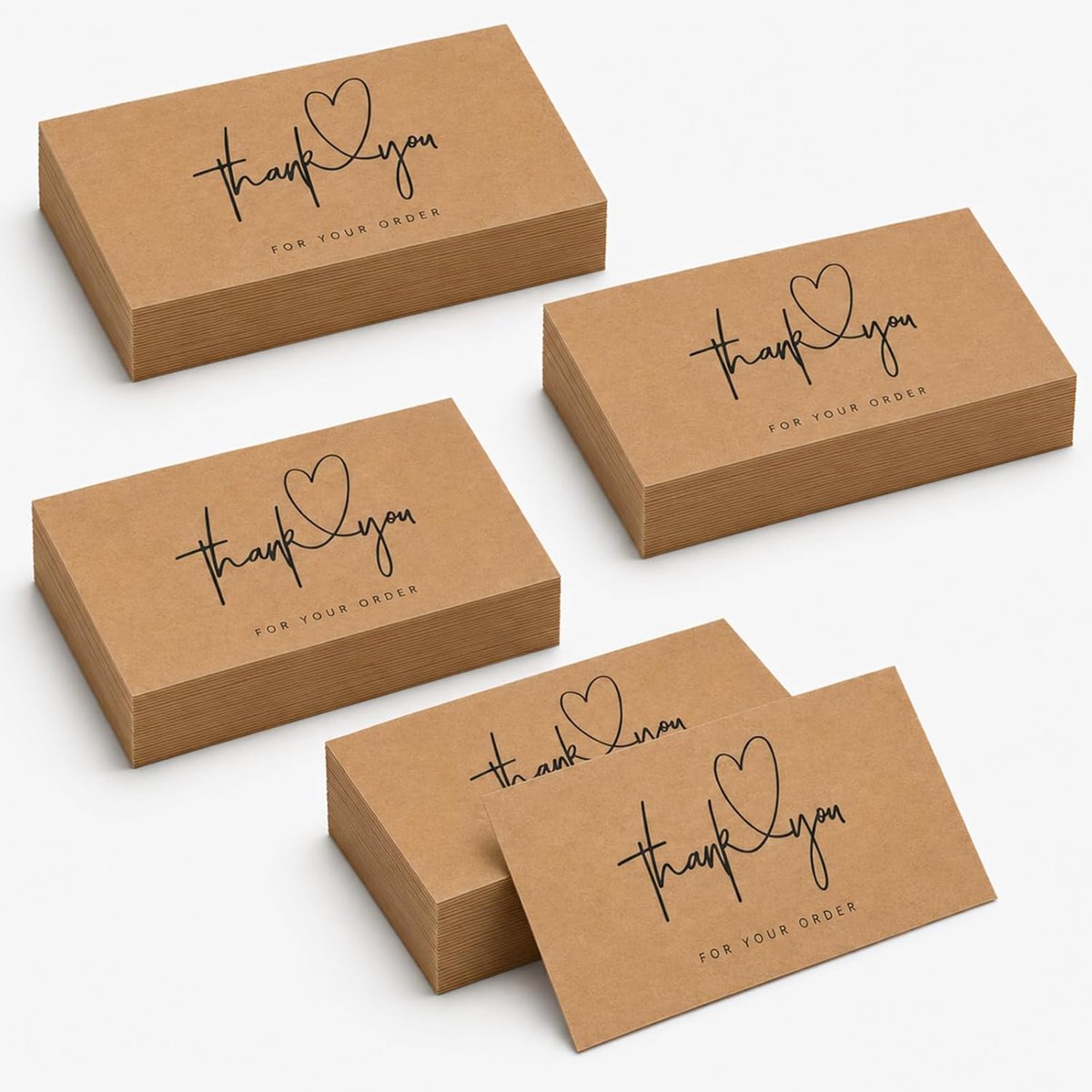 KUHAWL 200 stuks bedankkaarten, bedankkaarten, mini-bedankkaarten - ShopVlot