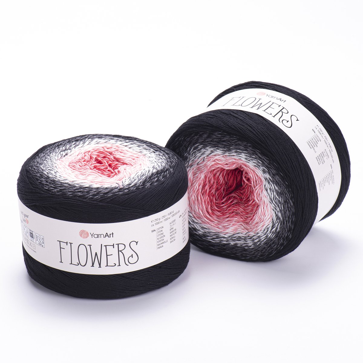 YarnArt Flowers Verloopgaren - 55% Katoen 45% Acryl - voor Haken en Breien - 250g / 1000m - Kleur 260