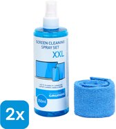 DUOPACK | Grundig Schermreiniging Set | Screen Cleaner Kit | Schoonmaakkit voor schermen | 6 Delig | 400ml