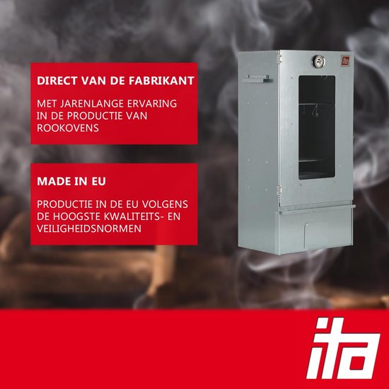 Premium Rookoven 3 Laags - RVS/Gelegeerd Staal Smoker met Kijkvenster en Thermometer - Geschikt voor Koud & Warm Roken - EU Geproduceerd, Direct van Fabrikant van premium — afbeelding 5