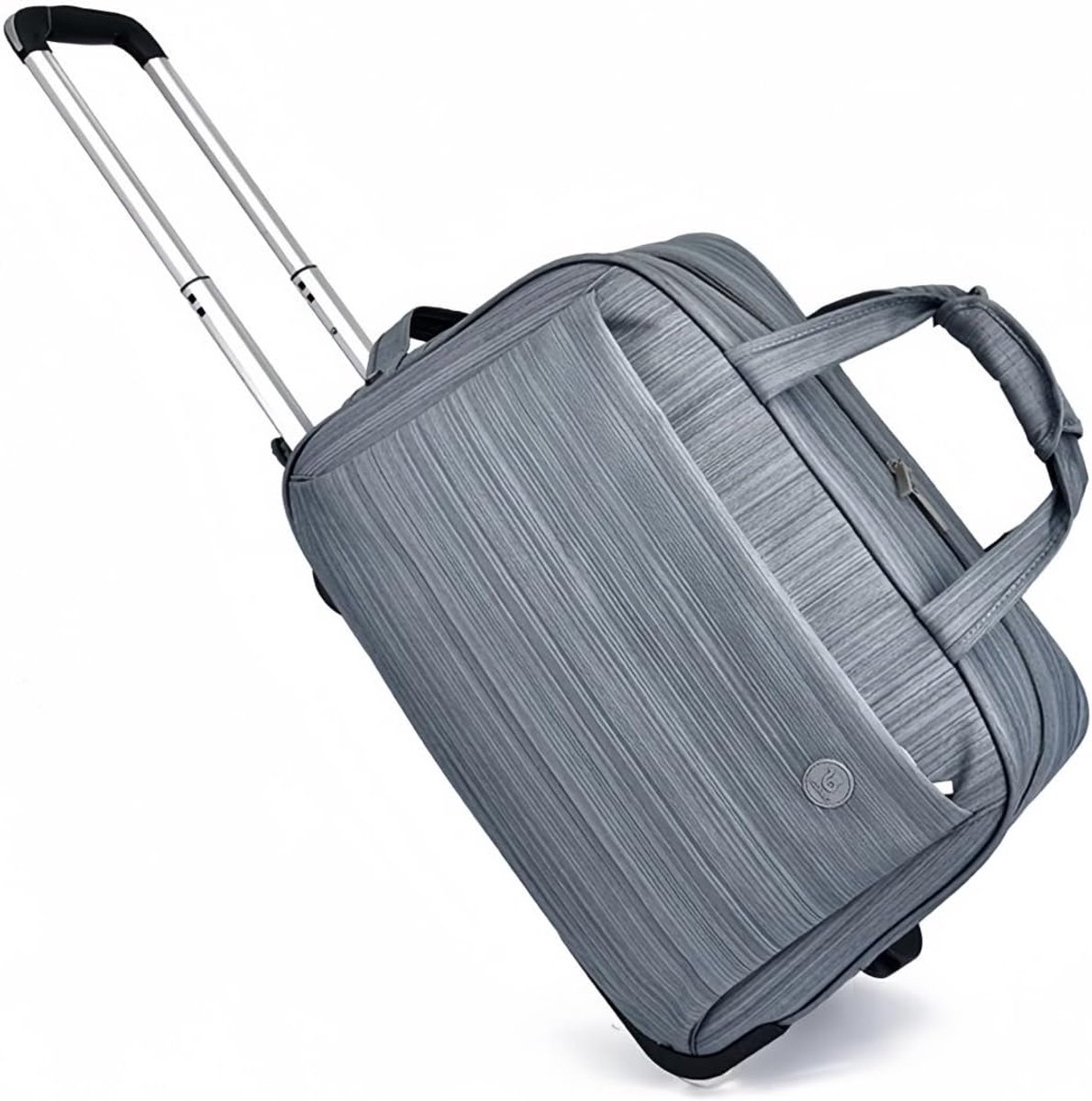 SnelShoppen - Kleine Reistas met Wielen, 36L tot 55L Duffelbag met Wielen, Trolley Reistas Grijs voor Weekendtrips en Handbagage