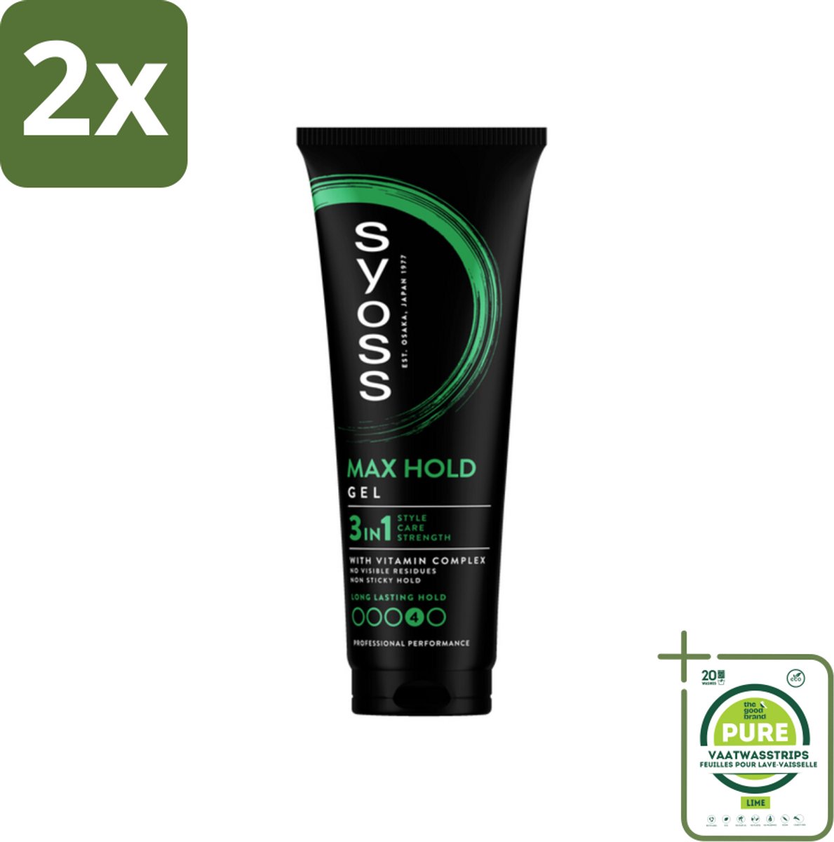 Syoss - Max Hold - Haargel - Maximale Hold - 250 ml - Voordeelverpakking - 2 stuks - Haar gel - Maximale hold