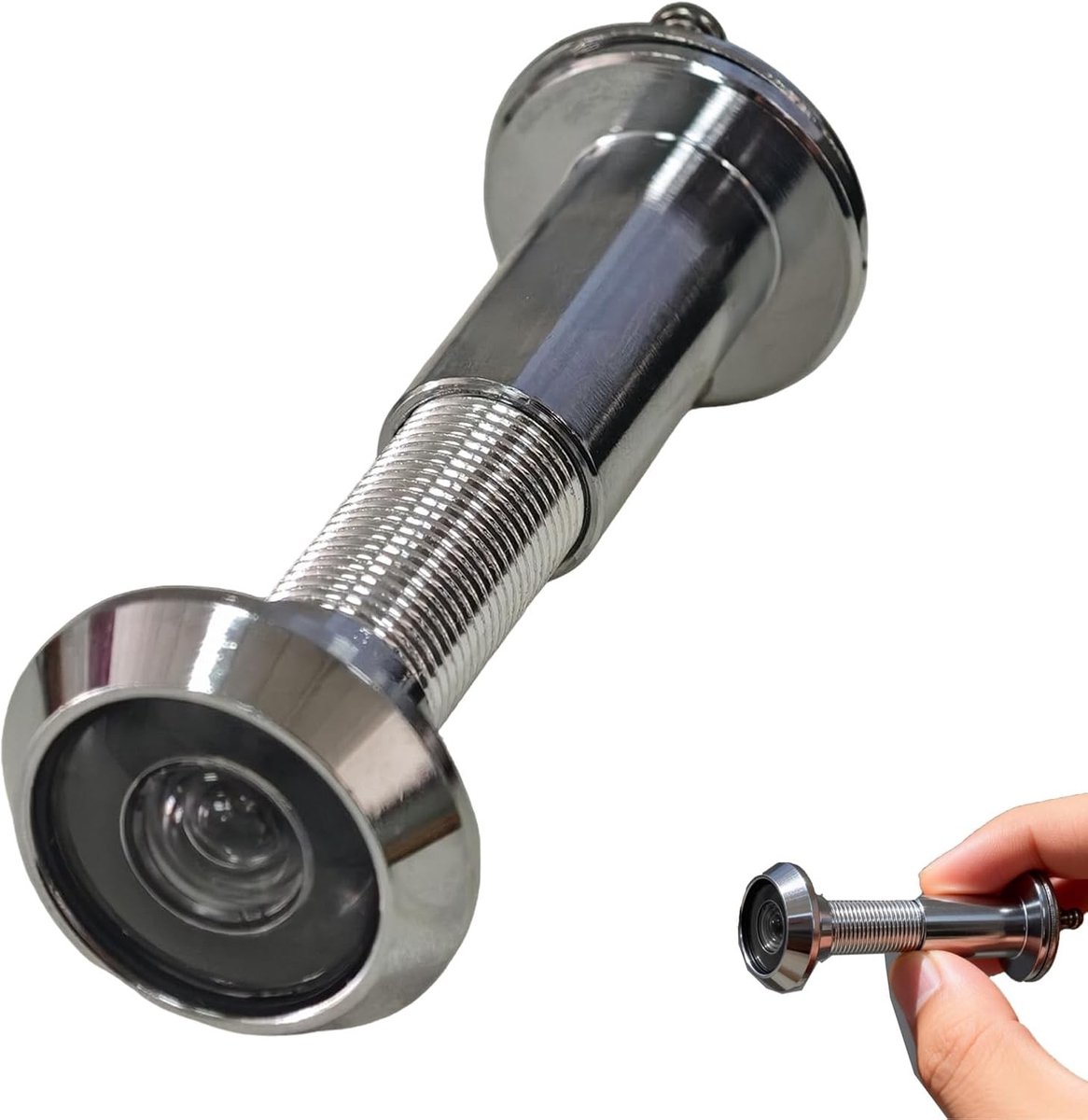 Elegante deurspion van roestvrij staal, eenvoudig te installeren in 35 - 60 mm deuren, 200° kijkhoek, verhoogde veiligheid, deurviewer, zichtbaarheid en privacy verbeteren