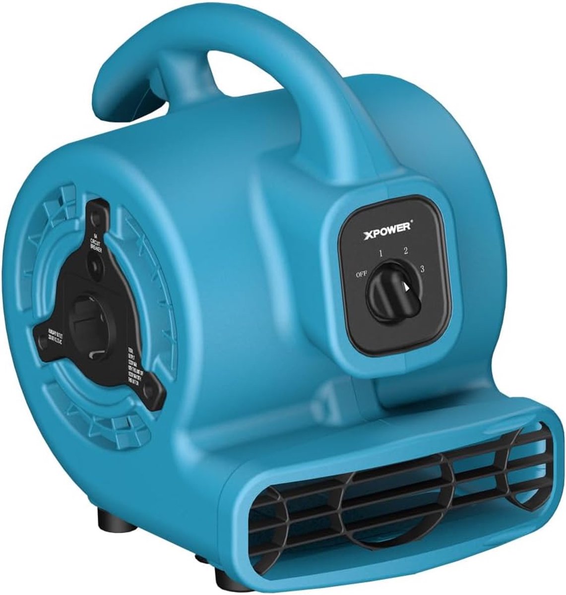 SnelShoppen - XPower P-80A Krachtige Centrifugale Luchtverplaatsing, Vloerventilator, Vloerdroger, Blazer, Stapelbaar, Daisy Chain, Voor Waterschade H