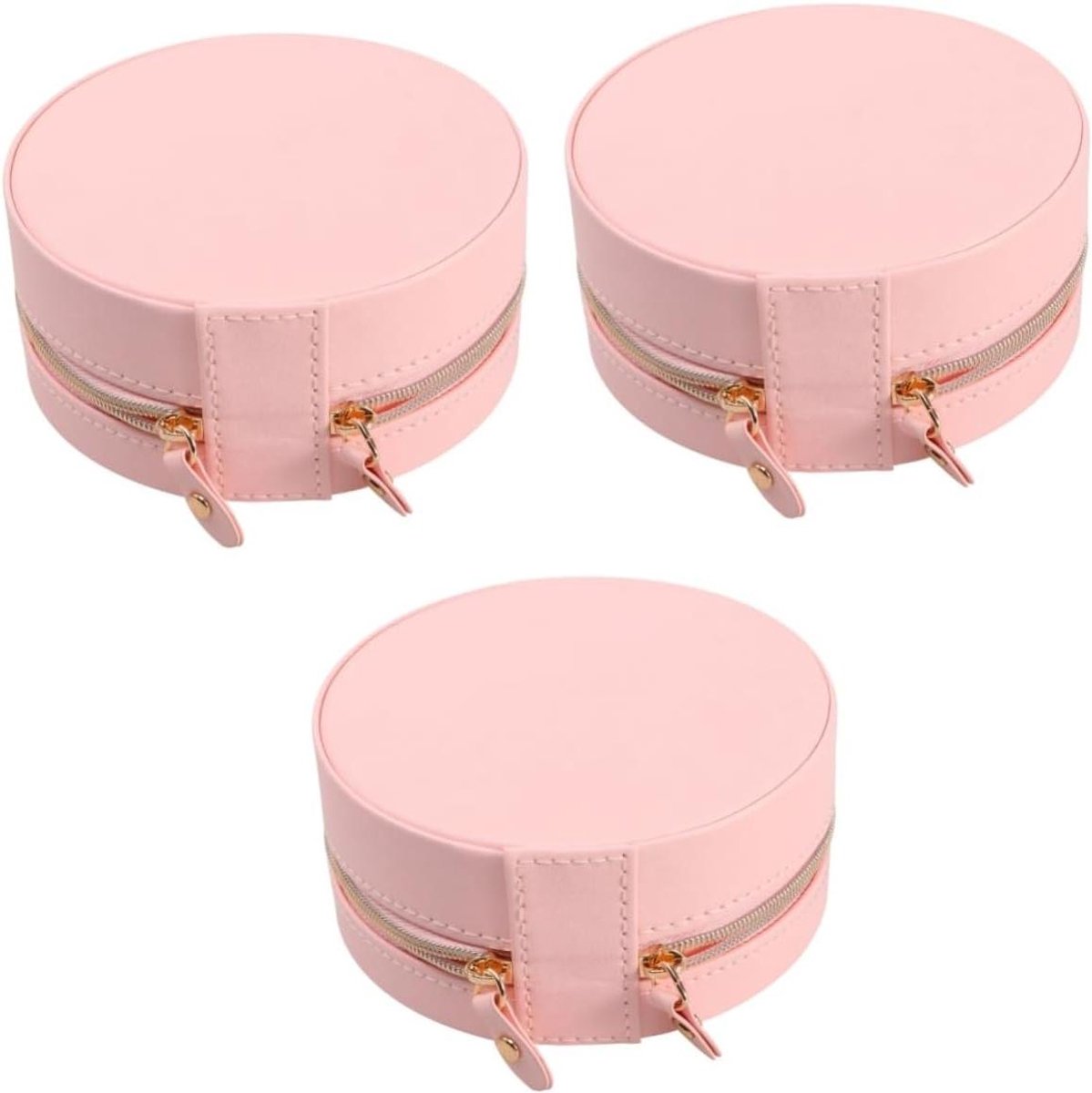Ring Opbergdoos - Sieraden Organizer - Sieraden Opbergen - Ronde Design - 11x11x5cm - Roze