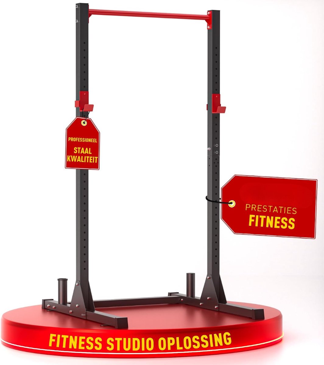 Groupe SEB JCP Squat Rack - Pull up Station - Zwart thumbnail 3