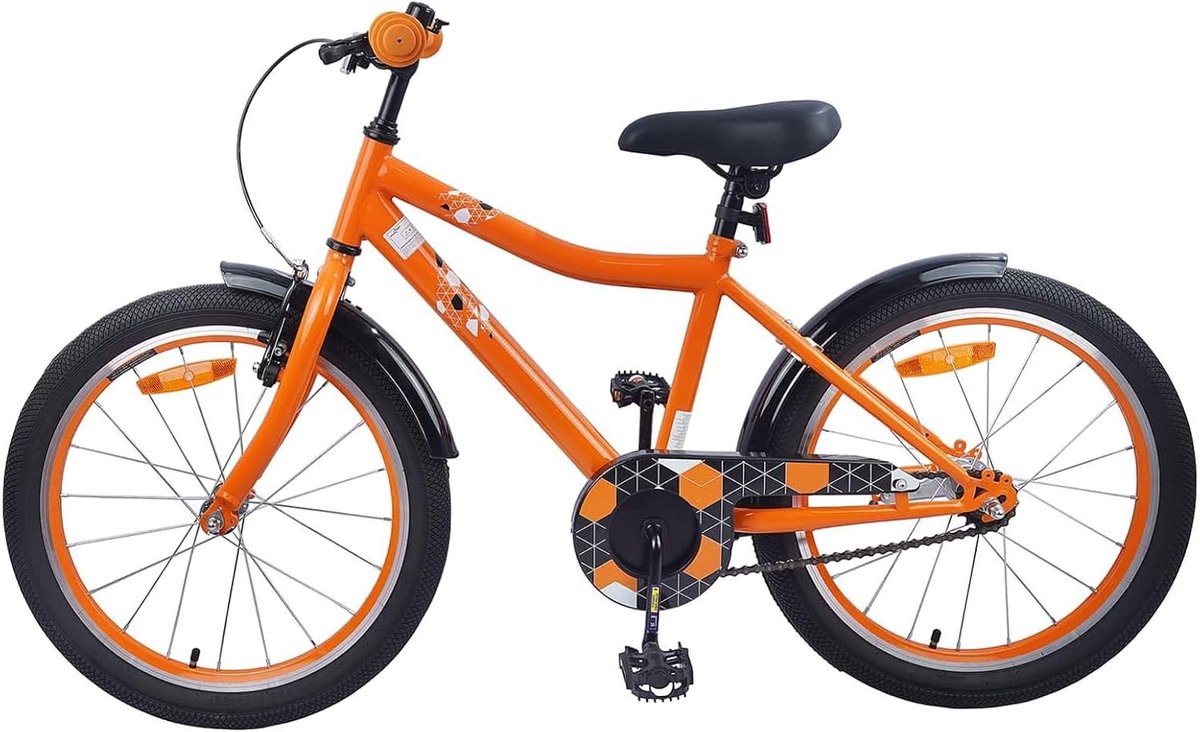 Kinderfiets sfiets sfiets Fietstraining Spelen Robuust Stalen Frame 18 inch Oranje
