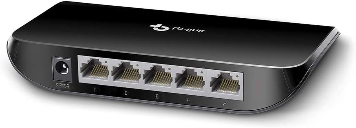 Netwerk Switch - Gigabit Poorten - Netwerk Uitbreiding - Plug and Play - 5 Poorten - Zwart