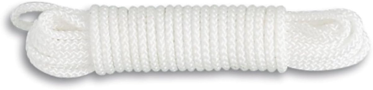 Touw, gevlochten, wit, 10 m