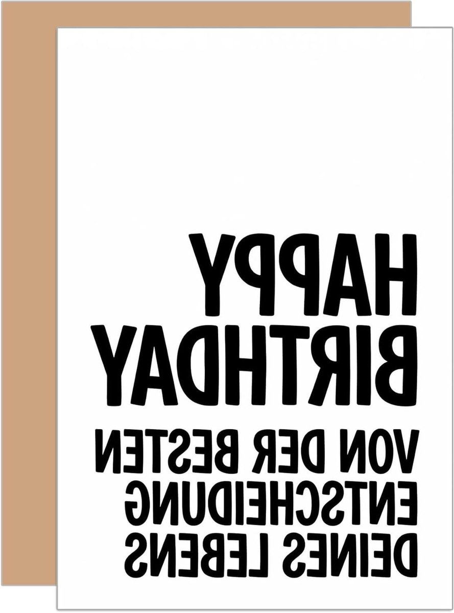 Wenskaart Verjaardag - Vouwkaart Gefeliciteerd - Iemand Feliciteren - Designer Premium Kwaliteit - 115 x 17 cm - Neutrale Kleur
