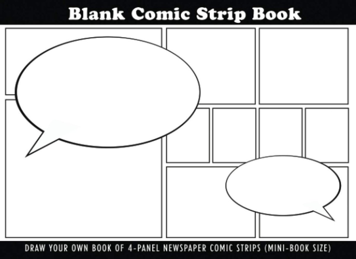 Comic Strip Mini-book: Draw Own Book of 4-Panel Newspaper Comic