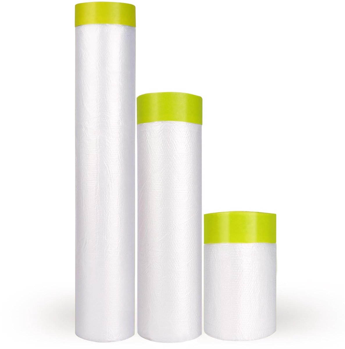 Afdekfolie plakband met folie 3 verpakkingen groen 55cm+140cm+270cm