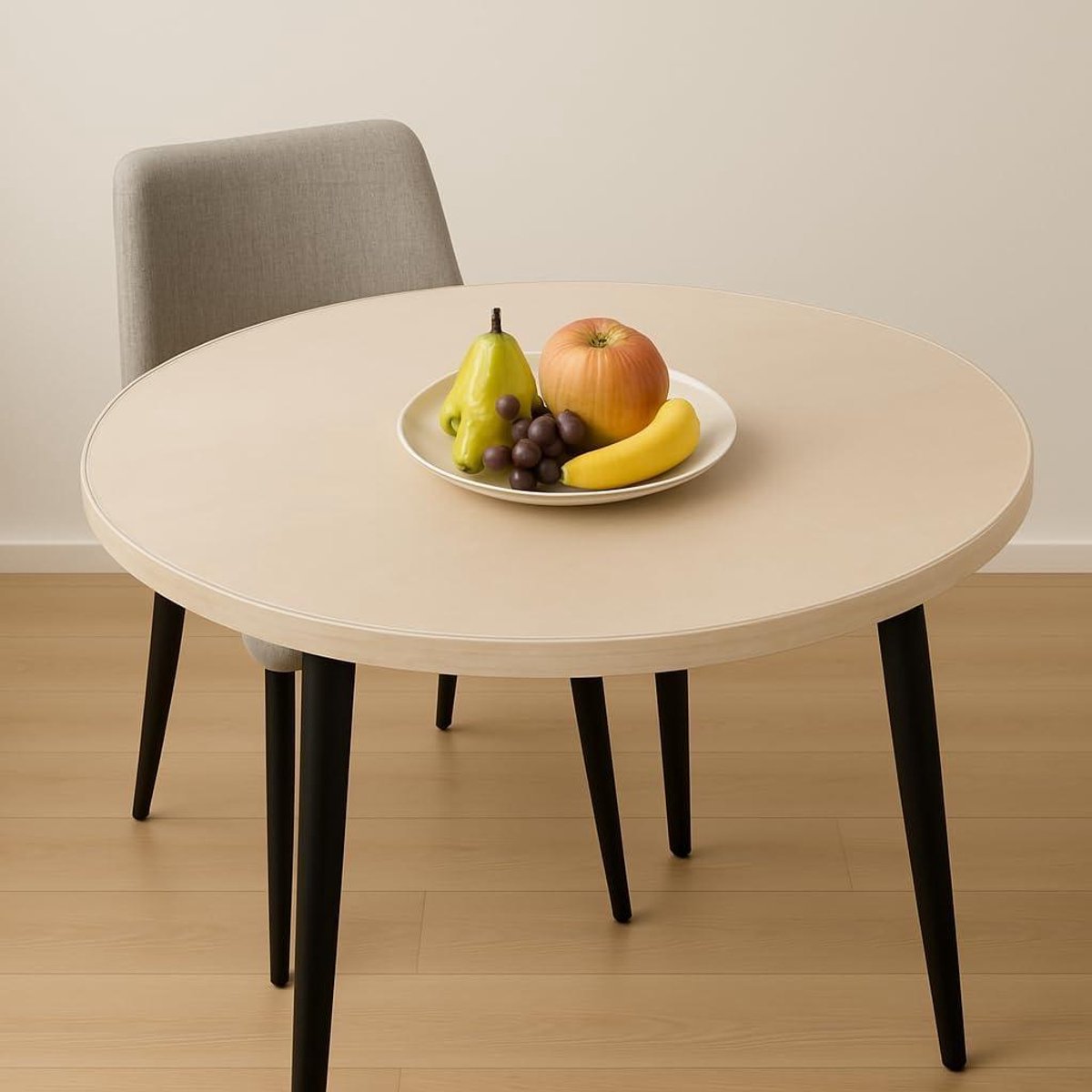 Tafelkleed - Tafelbeschermer - Meubels Beschermen - Afgeschuinde Rand - 115 cm Rond - Transparant