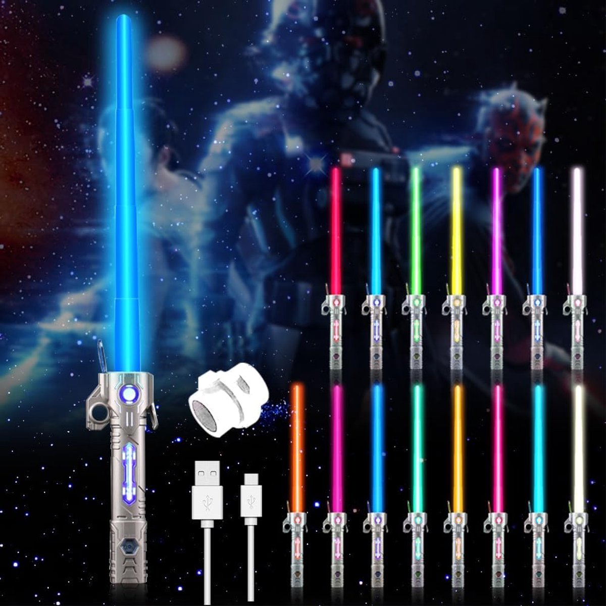 Laserzwaard voor kinderen, 15 kleuren Star Wars lichtzwaard