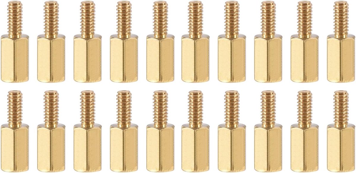 20 stuks M2.5 afstandschroeven, messing Hex Pcb afstandhouders
