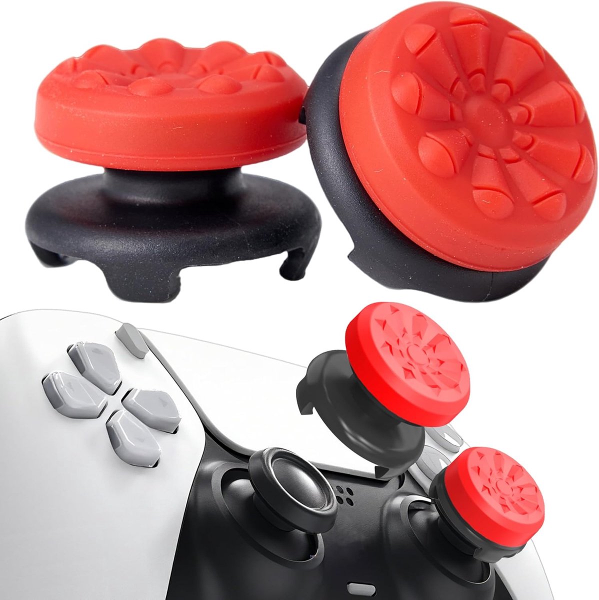 Gent 2Pcs Thumbstick Duimgrepen, Silicone Silicone Thumb Grips