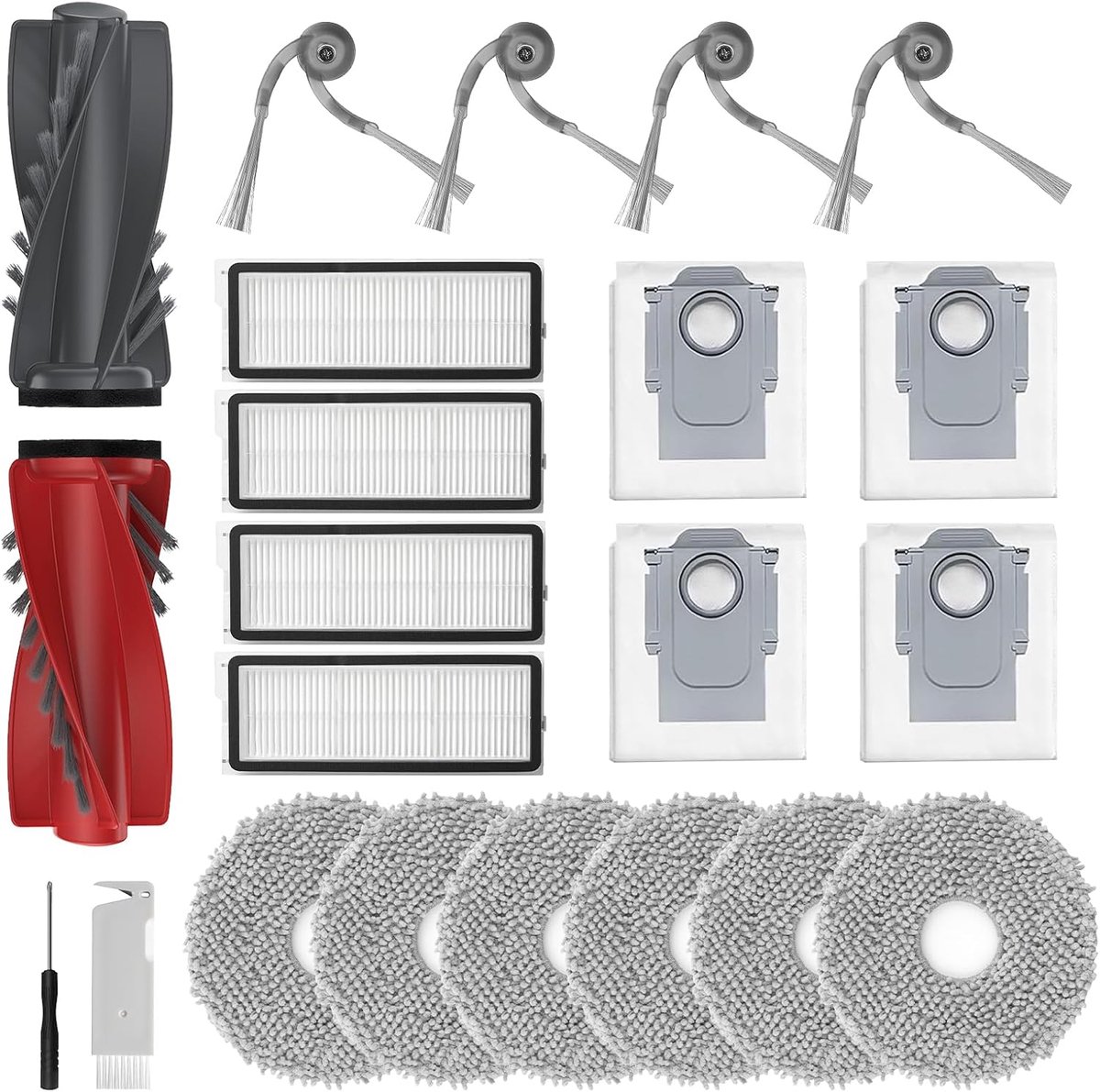 Accessoireset voor Roborock Qrevo Curv S5x, reservesets voor Qrevo