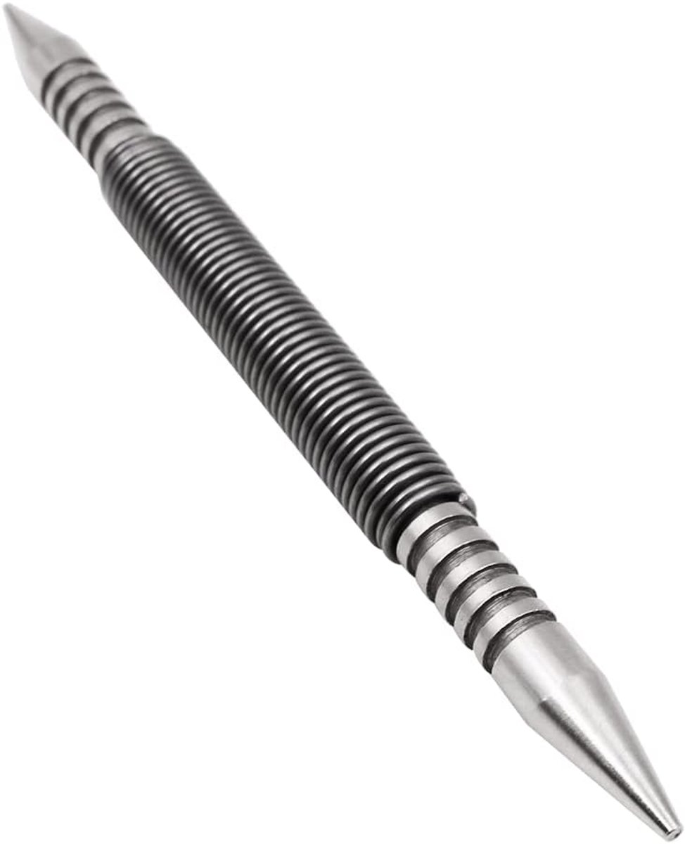 2-delige set met dubbelzijdige nagelsetter en scharnierpen ponsgereedschap zonder hamer 1/32 "en 1/16" veernagelslagkracht deurpen verwijderingsgereedschap
