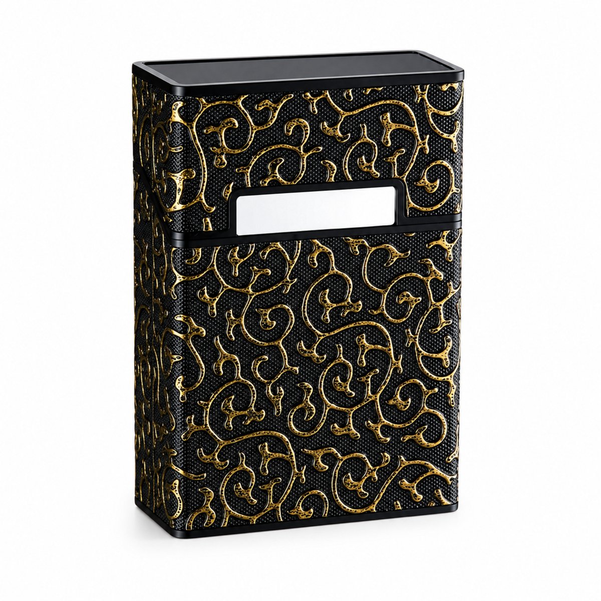 MoodLux Kunstleer Sigarettenhouder met Flip-Top en Magnetische sluiting - Beschermd tegen vocht - Mannen & Vrouwen - 20 sigaretten - Goud