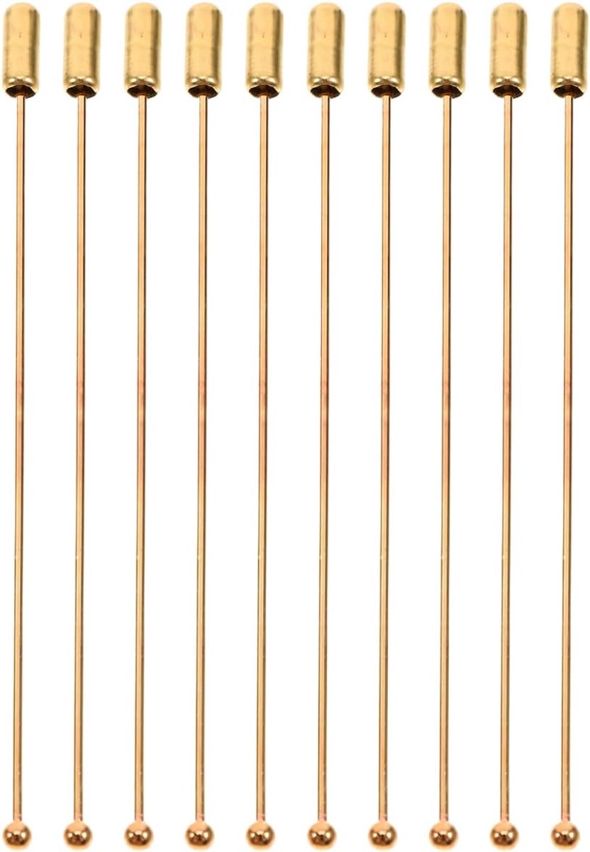 brochespeld, 10 stuks, roestvrij staal, met stopper, 9,00 cm, handgemaakte sieradenspelden voor sjaals, hoeden, vergaderingen, feesten, bruiloften, doe-het-zelf knutselprojecten