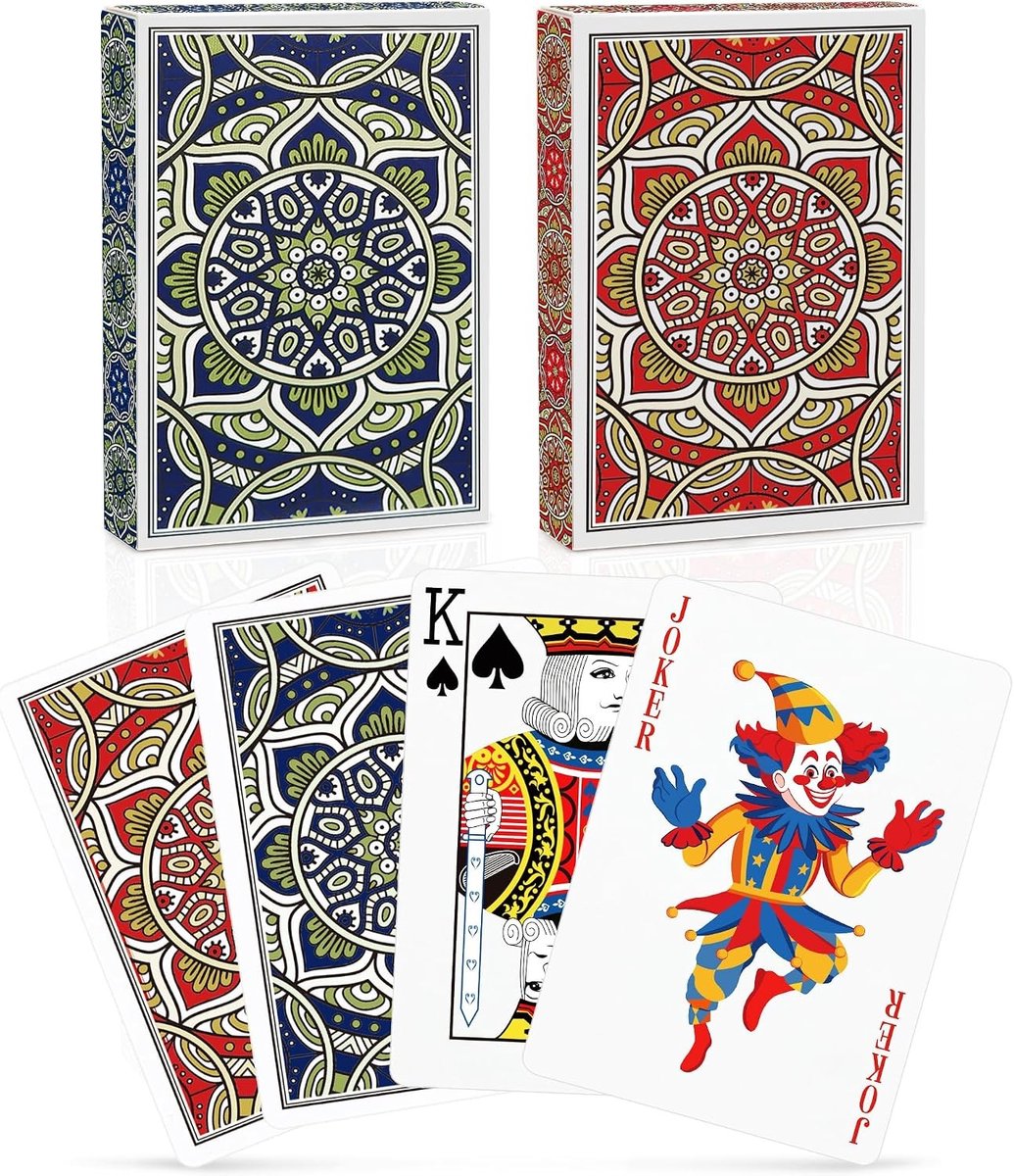 Kaartendeck voor poker en gezelschapsspellen, ideaal voor Texas Holdem, Romme en blackjack