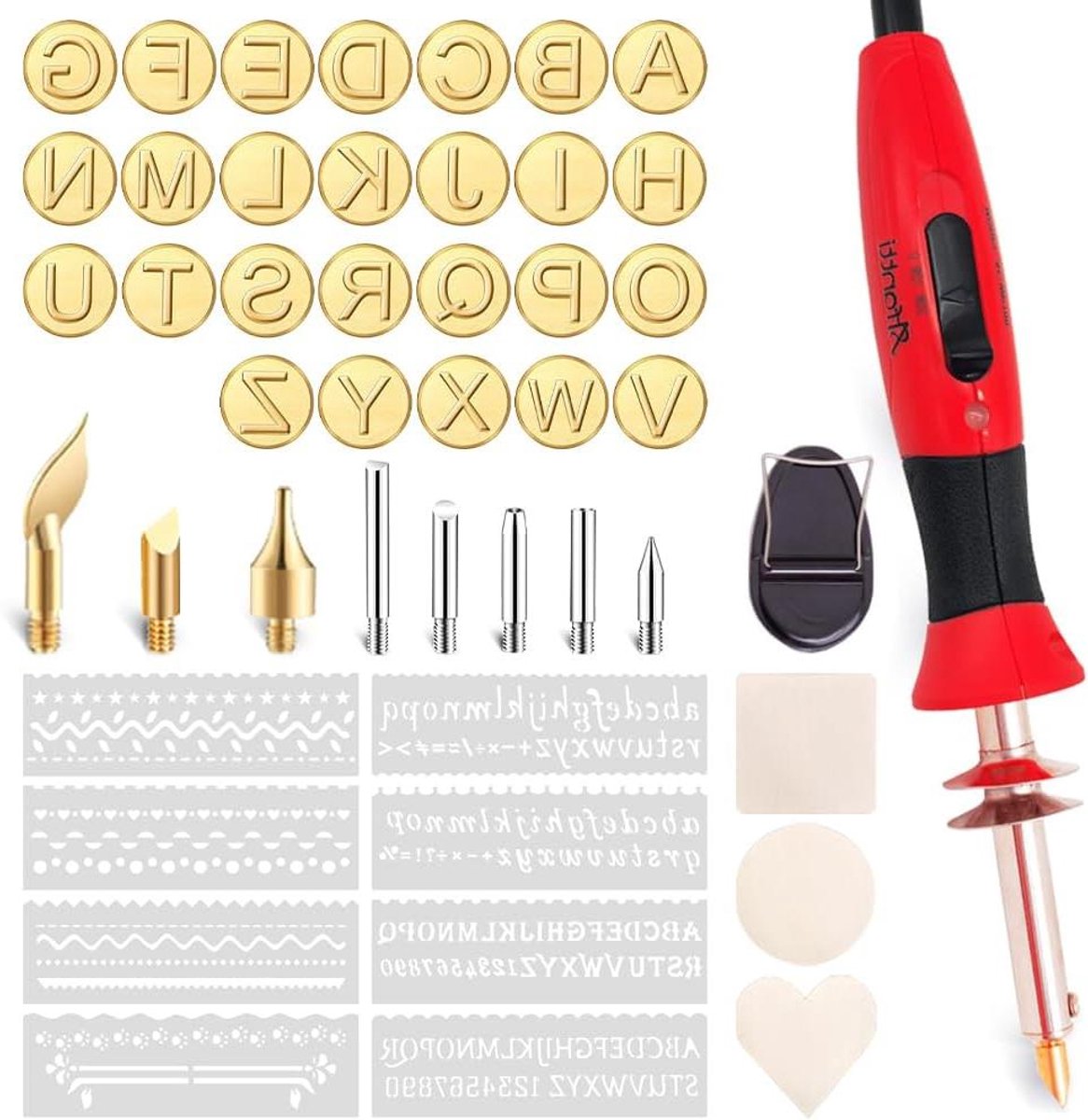 Pyrografie Pen Set - Houtverbrandingsset Soldeerbout - Hout Gravure - Verstelbare Temperatuur - 30 Watt - Niet gespecificeerd