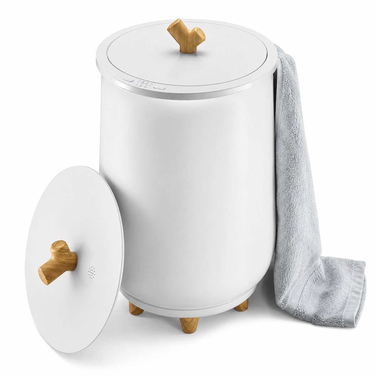 ITRONIQ Handdoekverwarmer 20 Liter Met Timer - Elektrische Towel Warmer Voor 2 Grote Badhanddoeken - Aromatherapie - Wit