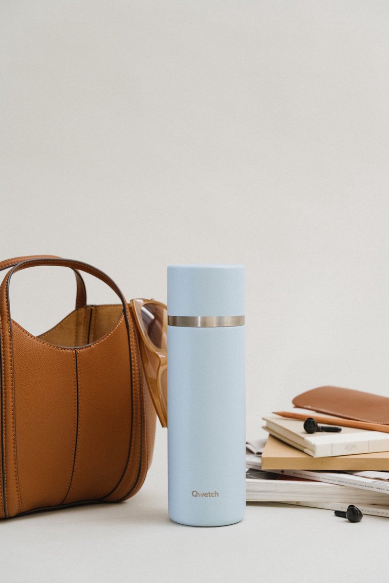Qwetch Thermoskan - Pastel Blauw