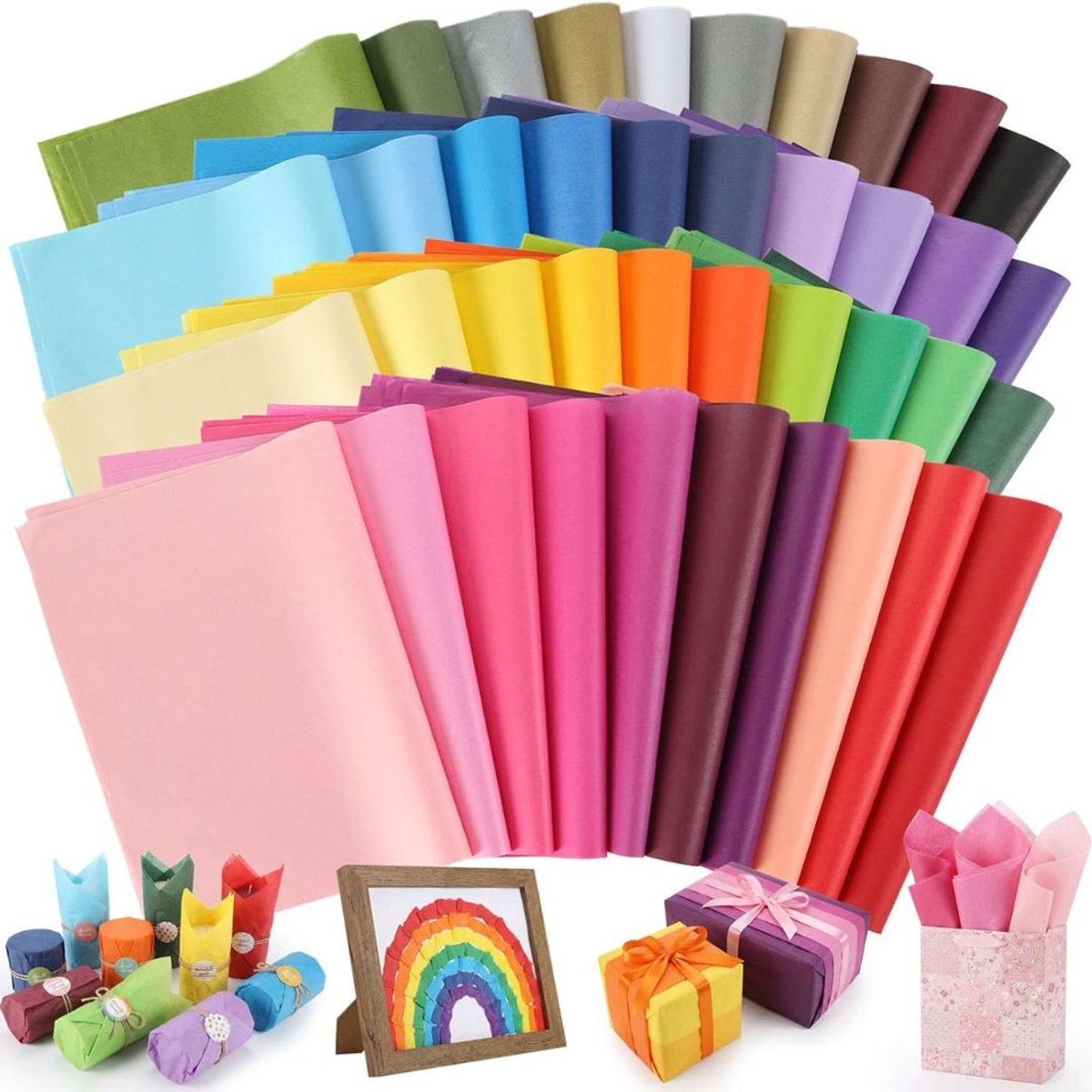 Zavio® Vloeipapier - Vliegerpapier - Veelkleurig