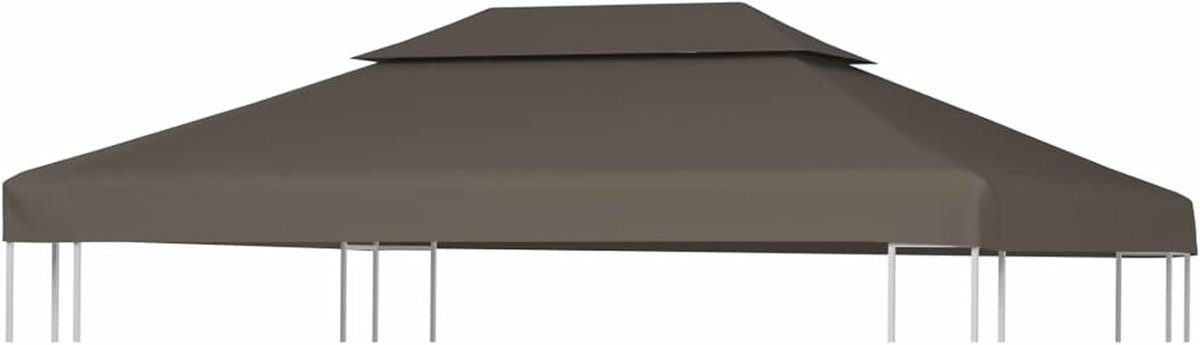 Paviljoen Vervangingsluifel - Pergola Dakzeil - Buiten Genieten - Waterdicht Polyester - 4x3 m - Grijs