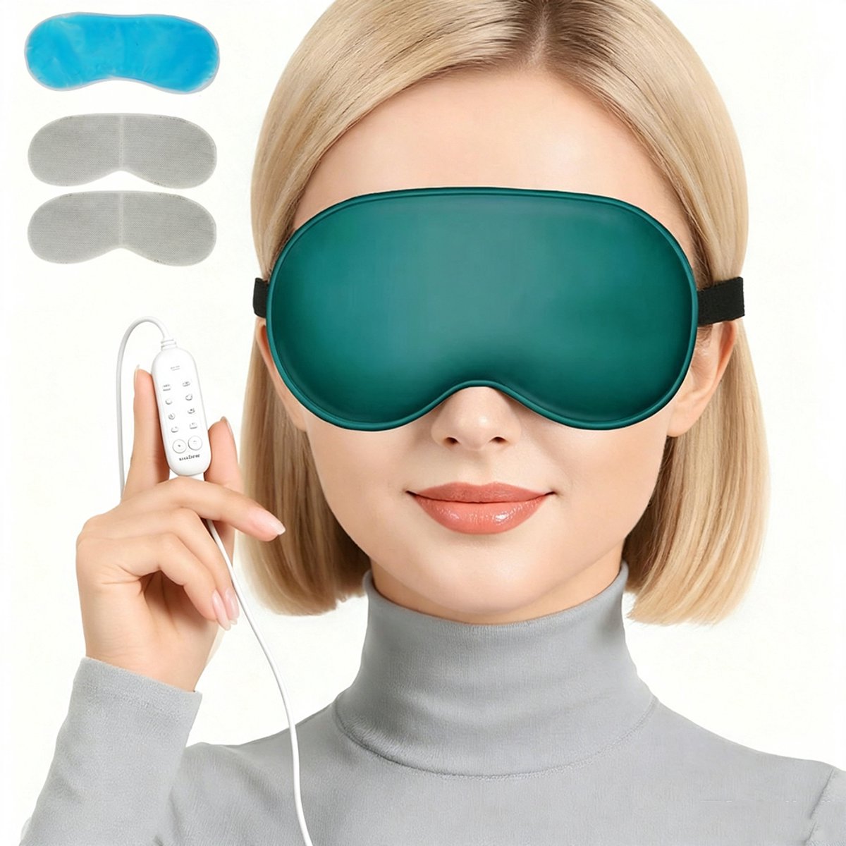 USB-Verwarmd Oogmasker - Elektrisch Verwarmend Zijden Slaapmasker - Oogmasker Met Warme Stoom - 4 Temperatuurstanden En Slimme Timer