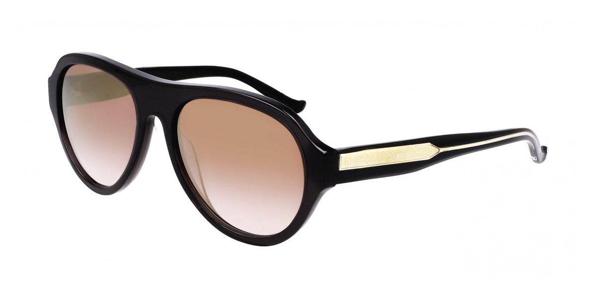 SnelShoppen - Luxe zonnebril dames, luchtvaartstijl, zwart kristal, eenheidsmaat, trendy, met gouden details, perfect voor dagelijks gebruik