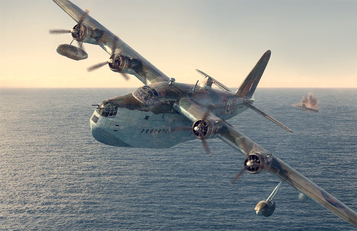 Roden Modelbouwpakket Militaire voertuigen - 353 Short S.25 Sunderland Mk.III/V - Britse Maritieme Patrouillevliegboot Plastic - 1:144 -