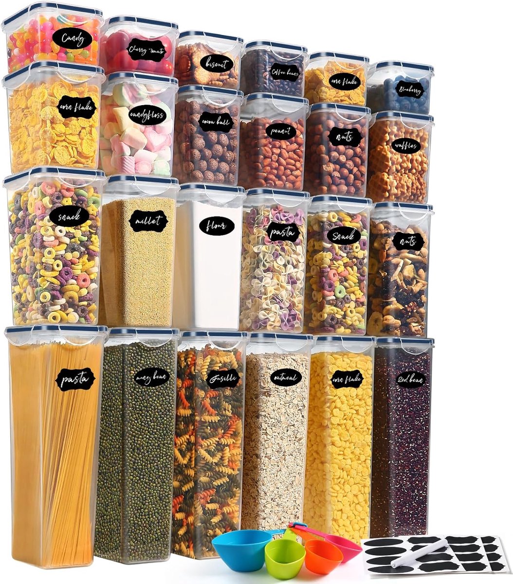 YASHE voorraadbussen - 24 stuks - vier maten - 27,78 L