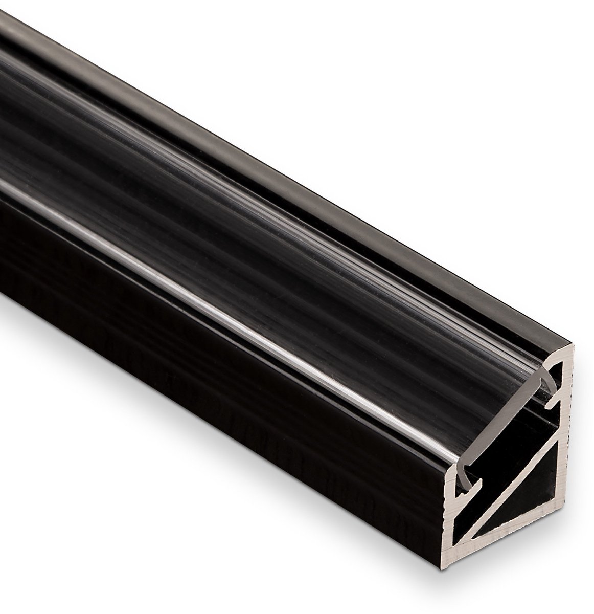 3 x LED Hoekprofiel-66 zwart / klaar 2m voor LED strips