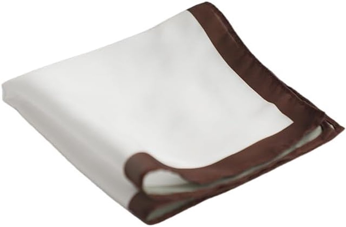 Pochetten Heren - Zakdoeken Pak - Formele Gelegenheden - Kreukbestendige Stof - 24 x 24 cm - Donkerbruin