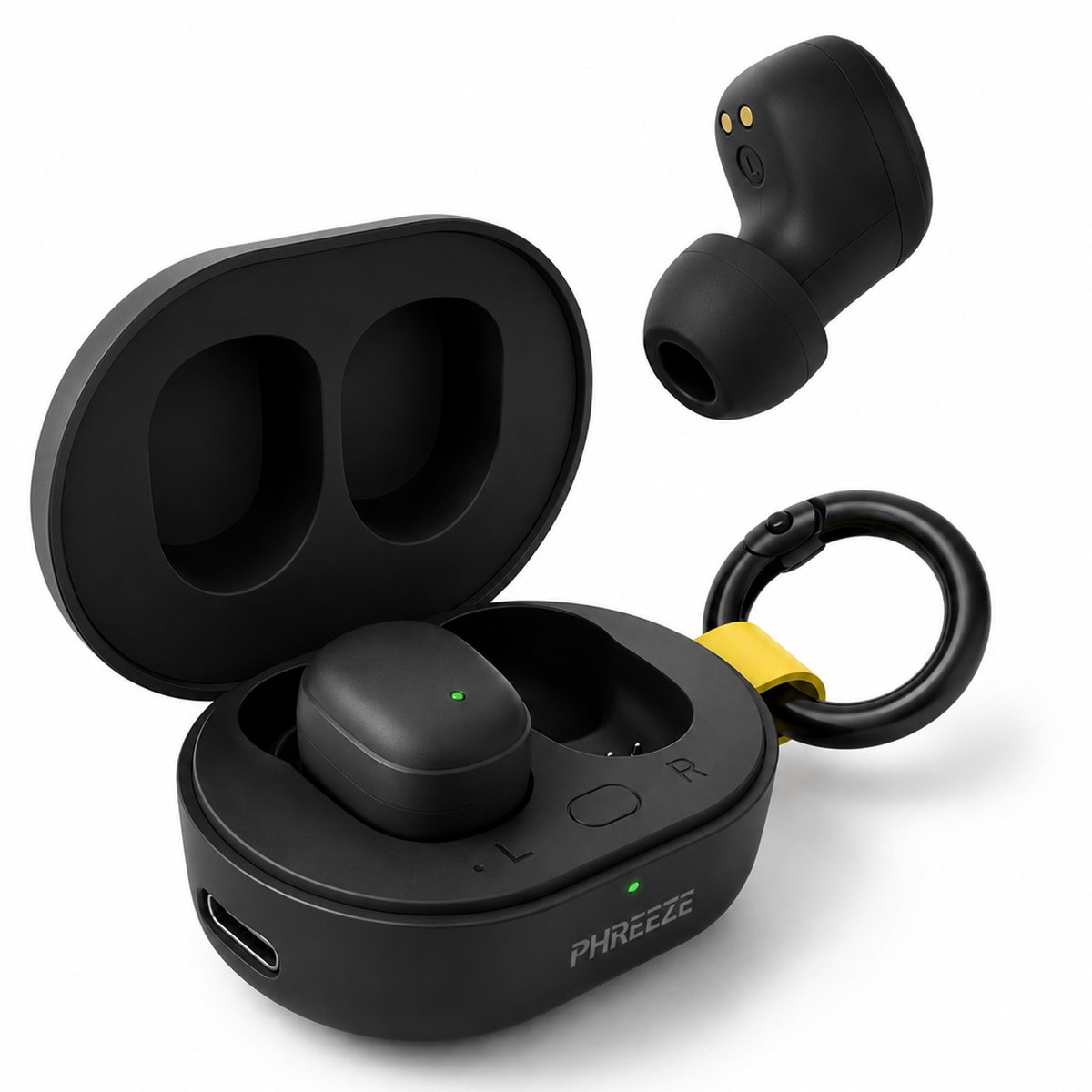 Phreeze Buds Mini - Draadloze Oordopjes - Bluetooth 5.4 - In Ear - Bellen & Muziek - Goede Geluidskwaliteit - Zwart